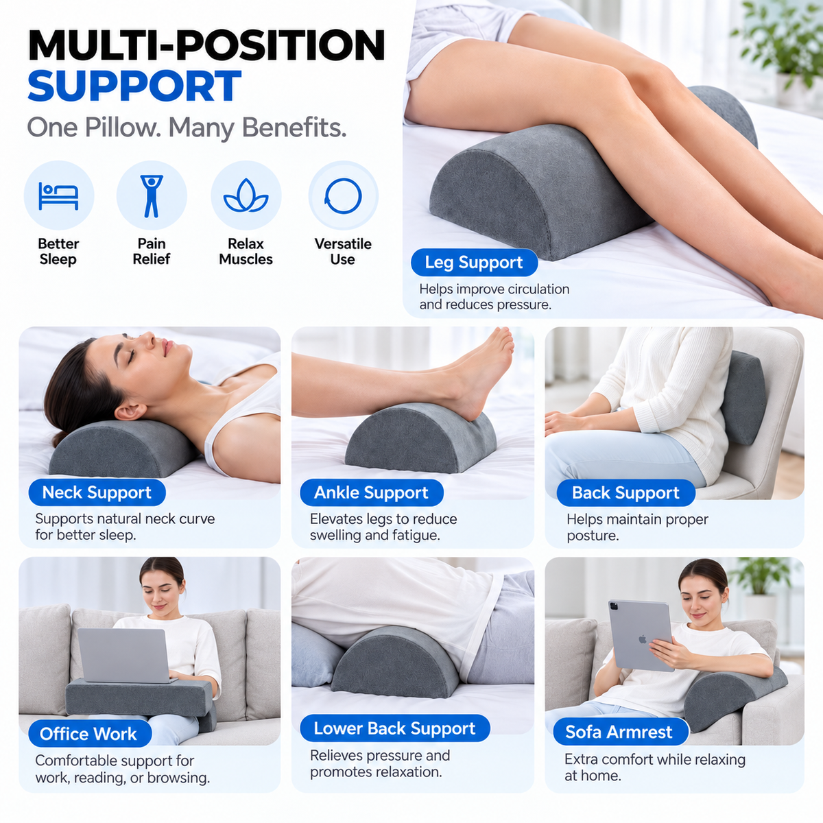FixiRest Multi-Zone Support Pillow